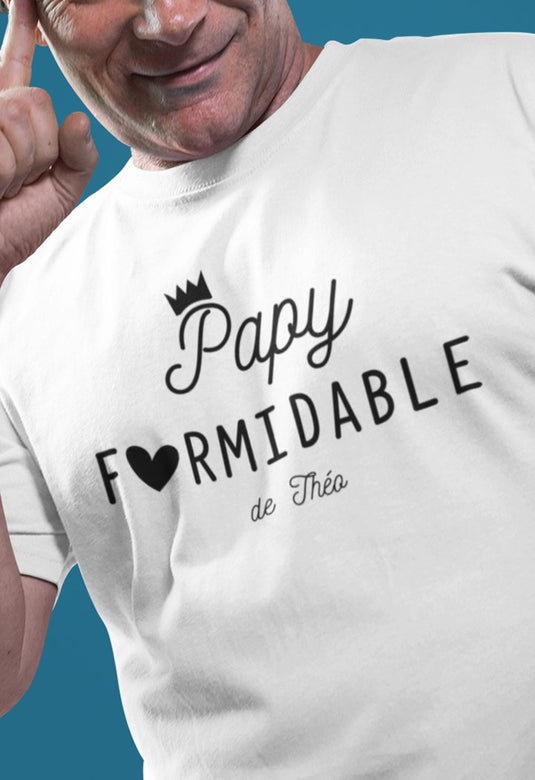 Tee-shirt | Papy Formidable à personnaliser _ Impression_Nantes_Saint_Nazaire