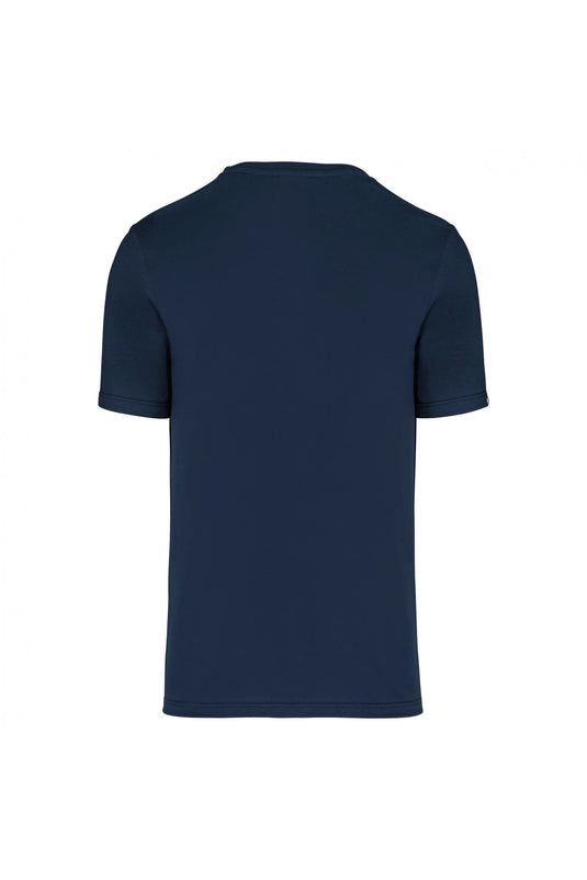 dos du tee shirt homme col rond made in france personnalisable bleu marine