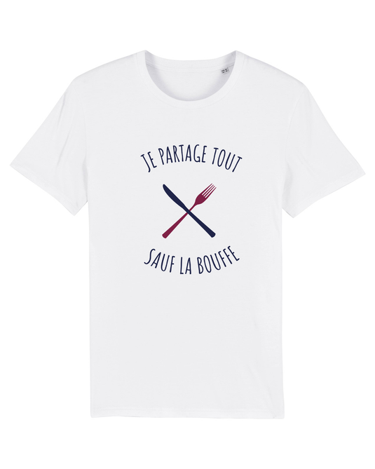 Tee-shirt | Je Partage Tout Sauf La Bouffe _ Impression_Nantes_Saint_Nazaire