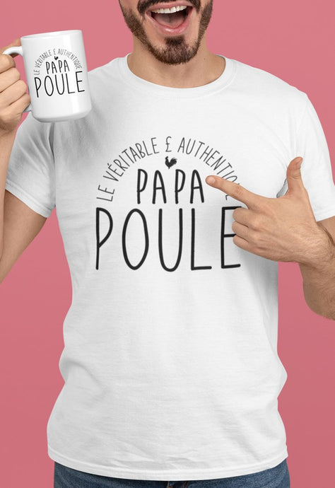 Tee-shirt | Papa Poule _ Impression_Nantes_Saint_Nazaire