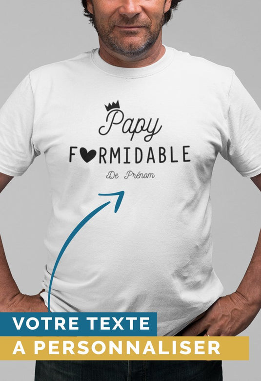 Tee-shirt | Papy Formidable à personnaliser _ Impression_Nantes_Saint_Nazaire