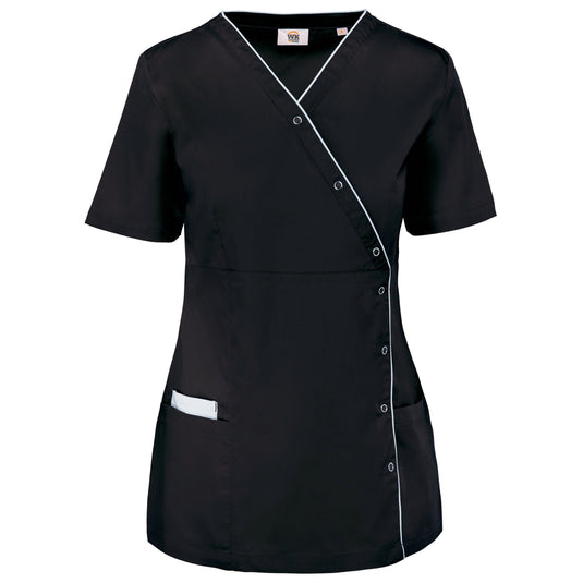blouse de travail polycoton femme personnalisable noir