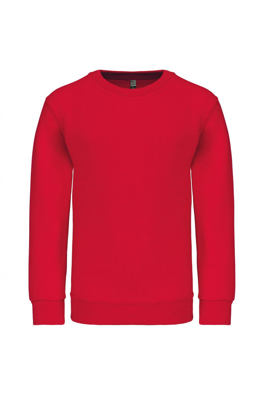 sweat shirt enfant col rond personnalisable  rouge