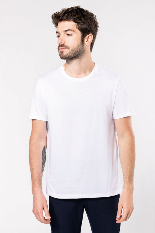 tee shirt homme col rond made in france personnalisable blanc