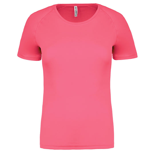 tee shirt de sport femme personnalisable  rose