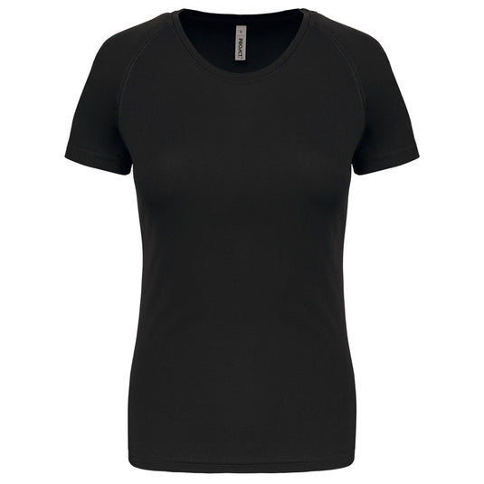 tee shirt de sport femme personnalisable noir