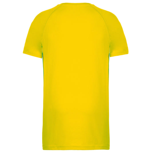 dos tee shirt de sport pour homme personnalisable jaune