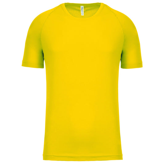 face tee shirt de sport pour homme personnalisable jaune