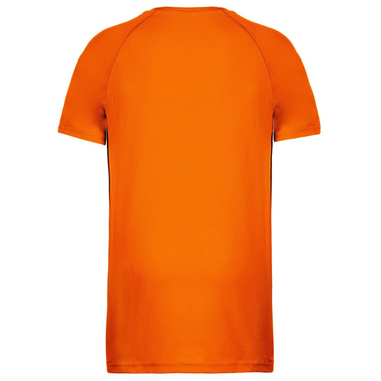 dos tee shirt de sport pour homme personnalisable orange