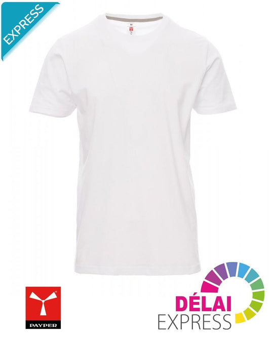 Tee-shirt "PREMIUM" Blanc Coton 190gr/m² - EXPRESS _ Impression_Nantes_Saint_Nazaire